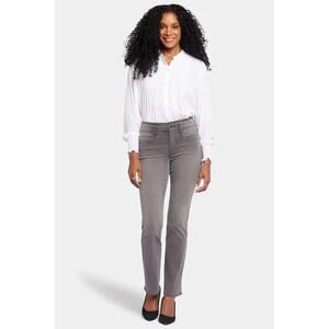 NYDJ Marilyn Straight Smokey Mountain Lift Tuck Shaping Stretch Gray Size 14